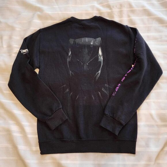 RARE Marvel Black Panther Wakanda Forever Theater Promo Crewneck- Small, Black - Picture 2 of 6
